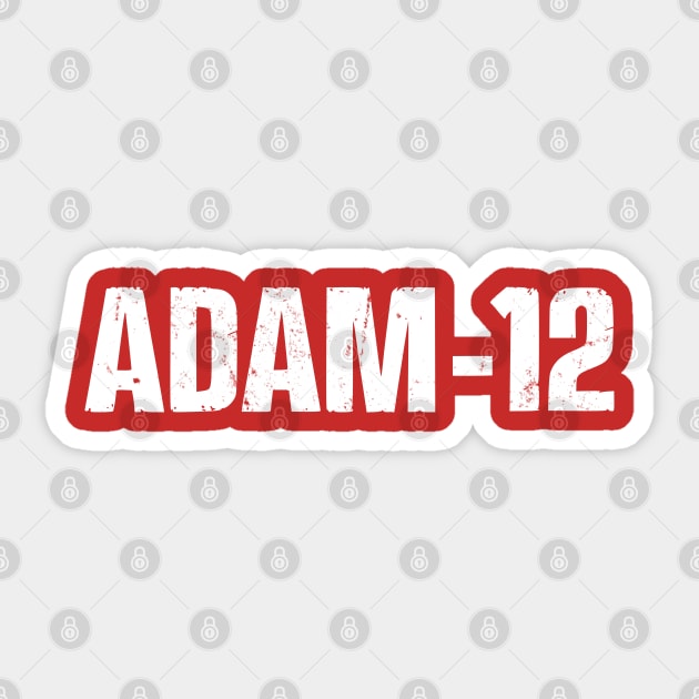 Adam 12 - 70s Cop Show Logo Sticker by wildzerouk